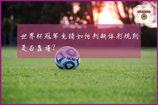 世界杯冠军竞猜如何判断体彩规则是否靠谱？